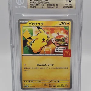 2025 Pokemon Japanese McDonald's Pikachu Promo 020/M-P BGS PRISTINE 10