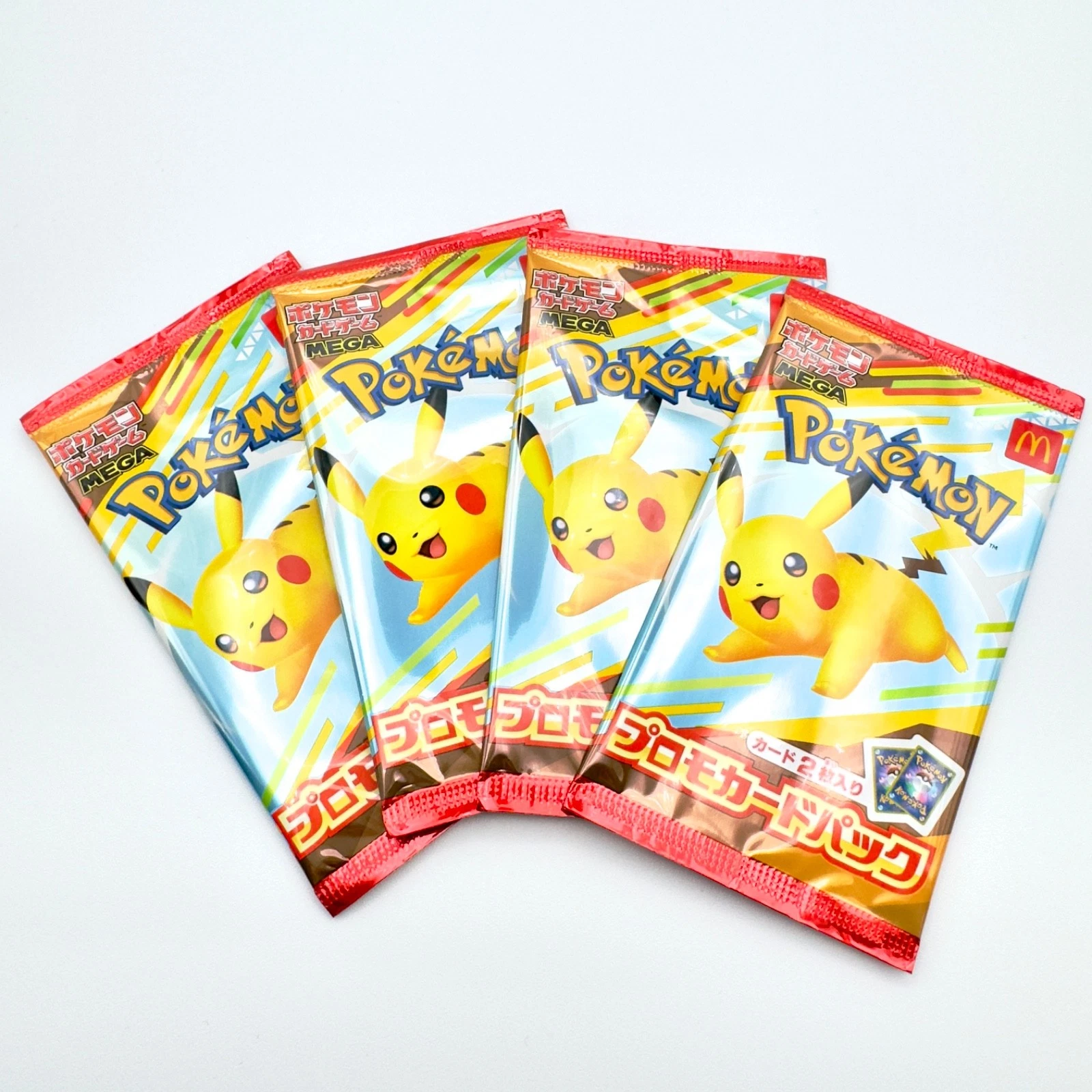 4x Pokemon Karte Pikachu 020/M-P McDonalds Promo PACK 2025 Japanisch US Verkäufer NM