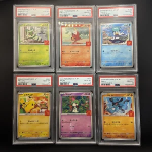 PSA 10 Complete Set Of 6 SEQ Pikachu 020/M-P McDonald's Promo Pokemon Card JPN