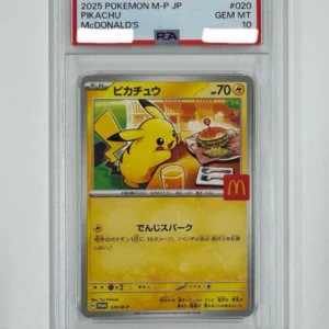 PSA 10 GEM MINT Pikachu 2025 McDonalds Promo 020/M-P Japanese Pokemon Card